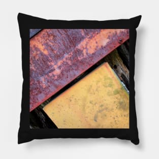 Metal and Rust abstract photography Pillow