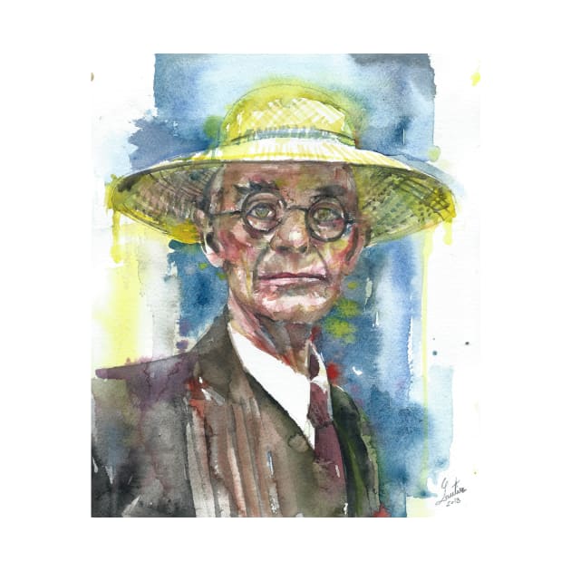 HERMANN HESSE - watercolor portrait.1 by lautir