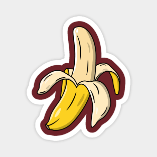 Half Peeled Banana Magnet