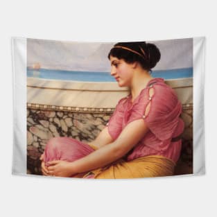 Absence Makes the Heart Grow Fonder by John William Godward Tapestry