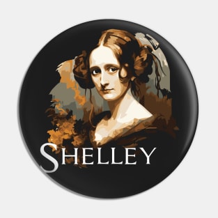 Mary Shelley (dark) Pin