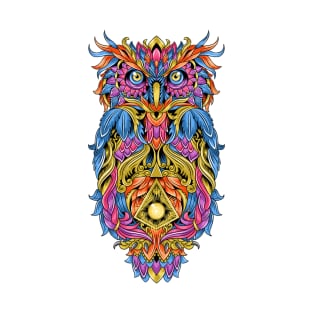 Magic Owl - Colorful Fantasy Bird Art T-Shirt