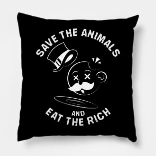 Save the animals. Eat the rich Pillow