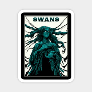 Girl swans Magnet