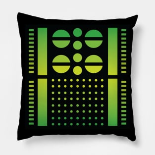 “Dimensional Galaxy” - V.6 Green - (Geometric Art) (Dimensions) - Doc Labs Pillow