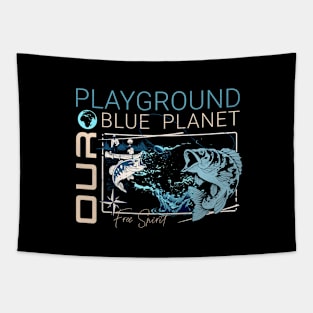 Playground Fishing Nature Planet Earth Playground Good Vibes Free Spirit Tapestry