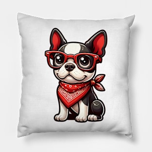 Cute Boston Terrier Pillow