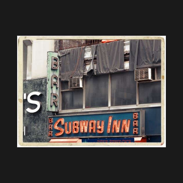 Subway Inn Bar neon sign in Manhattan, NYC - Kodachrome Postcards by Reinvention