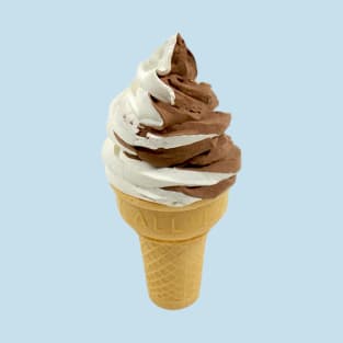 Twist Ice Cream Cone - Chocolate & Vanilla T-Shirt