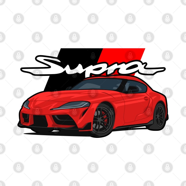 Car Supra 5th Generation GR A90 red by creative.z