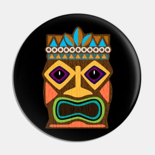 Tiki Idol Mask Design Pin