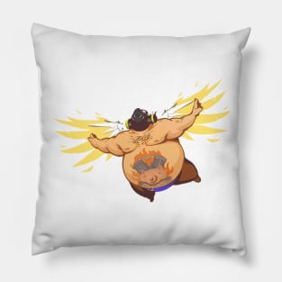 Roadhog Diving with Mercy Wings Pillow