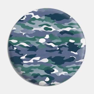 GREEN AND SOFT PURPLE CAMO DESIGN, PASTEL COLOR Pin