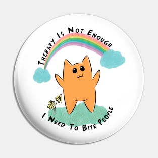 Cat Therapy Pin