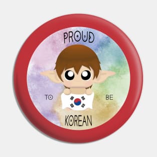 Proud to be Korean (Sleepy Forest Creatures) Pin