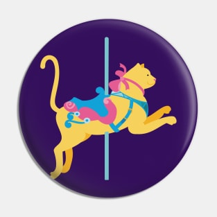 Colorful Carousel Animal Cat Pin