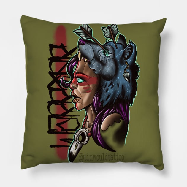 Warrior Woman Pillow by Timwould