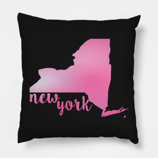 New York State pink Pillow