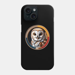 Barn Owl Embroidered Patch Phone Case