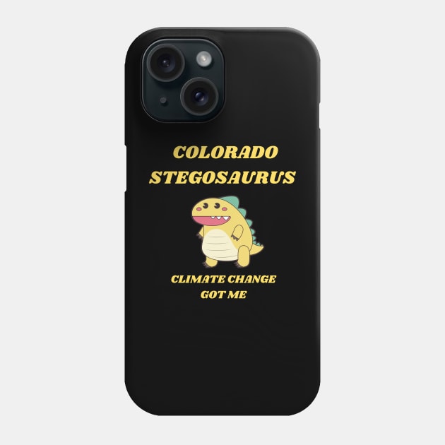 COLORADO STEGOSAURUS THE STATES OFFICIAL DINOSAUR Phone Case by Bristlecone Pine Co.