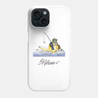 B kliban cat - cat goes fishing Phone Case