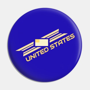 United States Gold Flag Team Shirt Pin