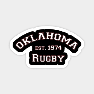 Arched Oklahoma Rugby Magnet