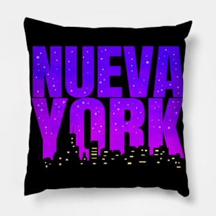 New York skyline at night Nueva York Pillow