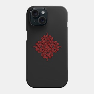 Geometric Romantic Pattern - Red and Black Color Palette Phone Case