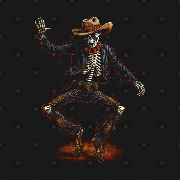 Dancing Skeleton Cowboy by Trippycollage