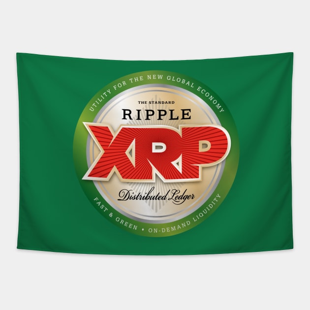 XRP Beer Label Tapestry by jeffsmoll