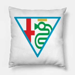 Minimal triangular logo of an Italian carmaker Pillow