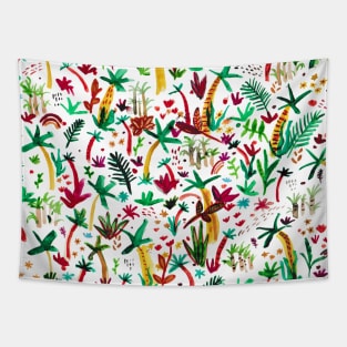 the watercolor jungle pattern 1 Tapestry