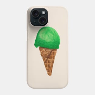 Green Ice Cream Watercolour Phone Case