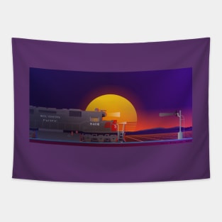 Retro Railroad Tapestry