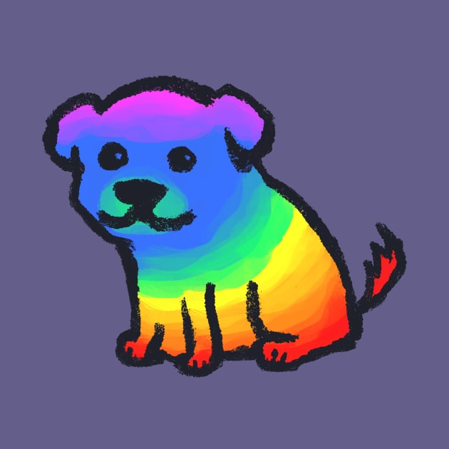 Rainbow Dog by FoxShiver