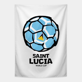 Saint Lucia Football Country Flag Tapestry