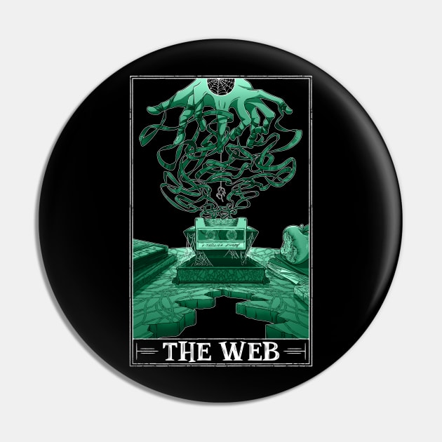 The Web Tarotesque (Dark) Pin by Rusty Quill