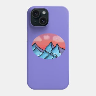 Blue Mountain Sunset Phone Case