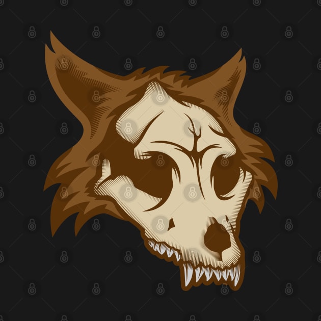 Wolf skull brown by Shankara