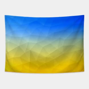 Ukraine yellow blue geometric mesh pattern Tapestry