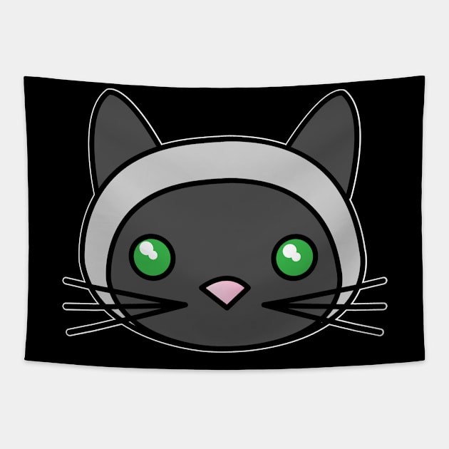 Cat Face 4 - Cat Lover Cats Tapestry by fromherotozero