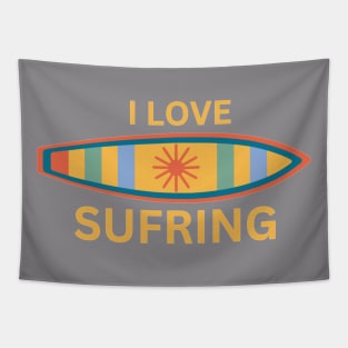 I Love Surfing Tapestry