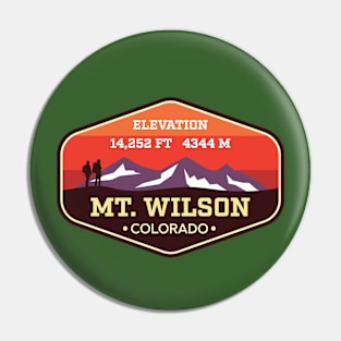 Mount Wilson Colorado - 14ers Mountain Climbing Badge Pin