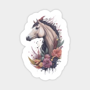 Horse with Flowers Magnet