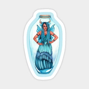 Blue Bottled Fairy Magnet