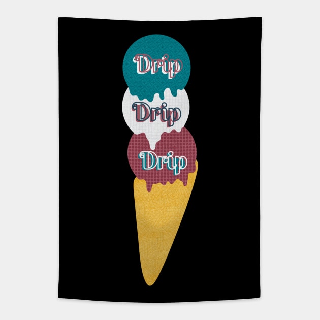 Ice Cream Minimalist Tapestry by KlioStudio