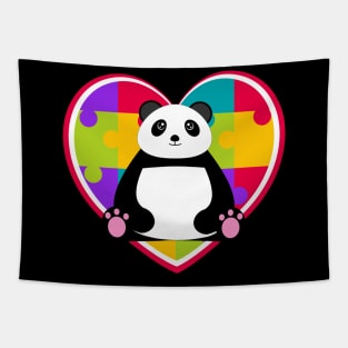 Autism Day panda Tapestry