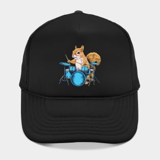 Squirrel Playing Drums Funny Drummer Gift Hat
