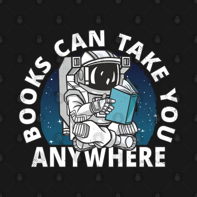 Books Book Lover Astronaut Reading Book in Space by FloraLi